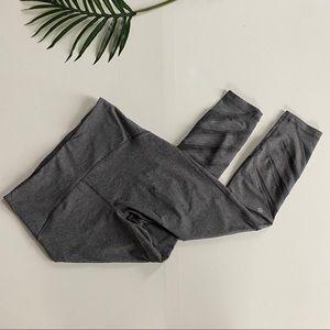 Lululemon Grey Leggings with Mesh Paneling Size 10